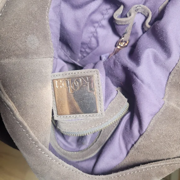 Kooba Jonnie Brown Suede Leather Handbag Purse - Picture 4 of 7